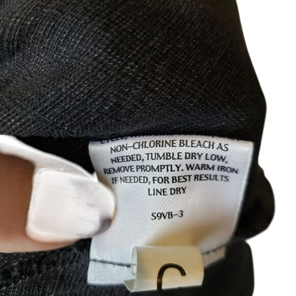 Eileen Fisher Petite Linen Viscose Black Gray Button Down Top Blouse Petite S PS - Picture 11 of 11